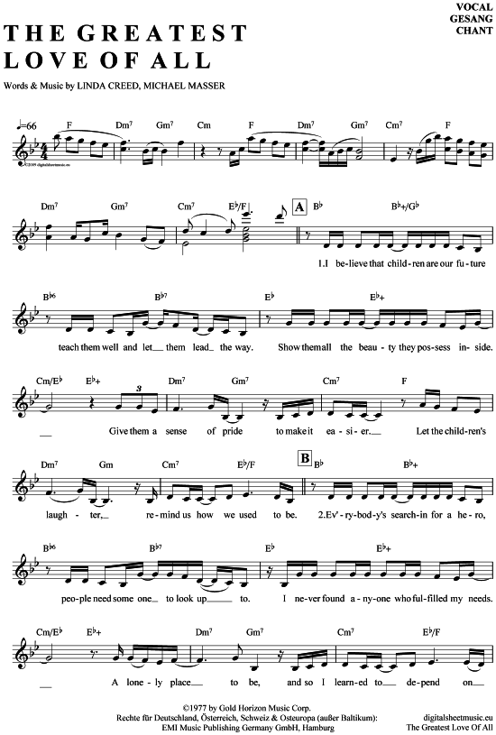 gallery: The Greatest Love Of All , Houston, Whitney, (Gesang)