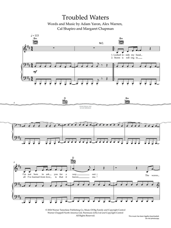Produktgalerie: Seite 1 von 1 Troubled Waters, Alex Warren, Gesang, Gitarre, Klavier