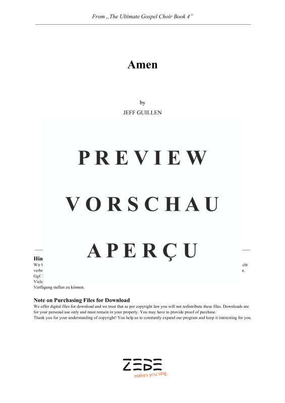 Produktgalerie: Seite 4 von 6 Amen, , Gemischter Chor SAB und Klavier