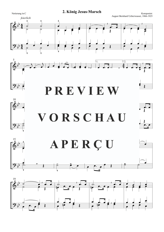 Produktgalerie: Seite 2 von 5 König Jesus-Marsch, , Posaunenchor