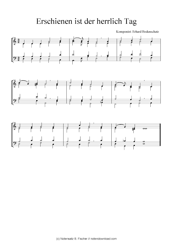 Product picture to: Erschienen ist der herrlich Tag Erhard Bodenschatz