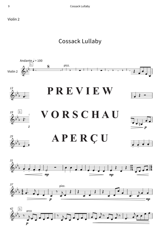 Produktgalerie: Seite 12 von 17 Cossack Lullaby , , (Streicher Quartett)
