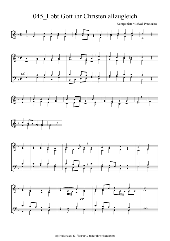 Product picture to: Lobt Gott ihr Christen allzugleich Michael Praetorius