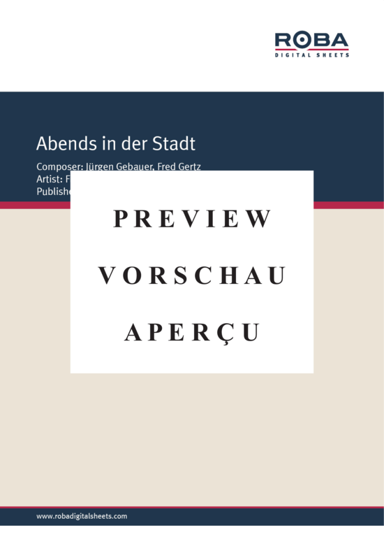 Product gallery: Page 2 of 3 Abends in der Stadt , Schöbel, Frank, Piano and Voice