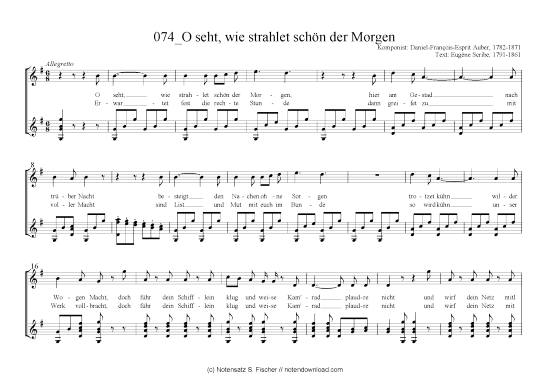 gallery: O seht, wie strahlet schön der Morgen , , (Gitarre + Gesang)