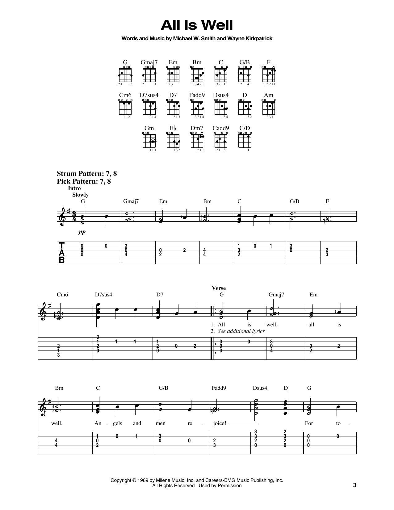 Produktgalerie: Seite 1 von 1 All Is Well, Michael W. Smith, Gitarre