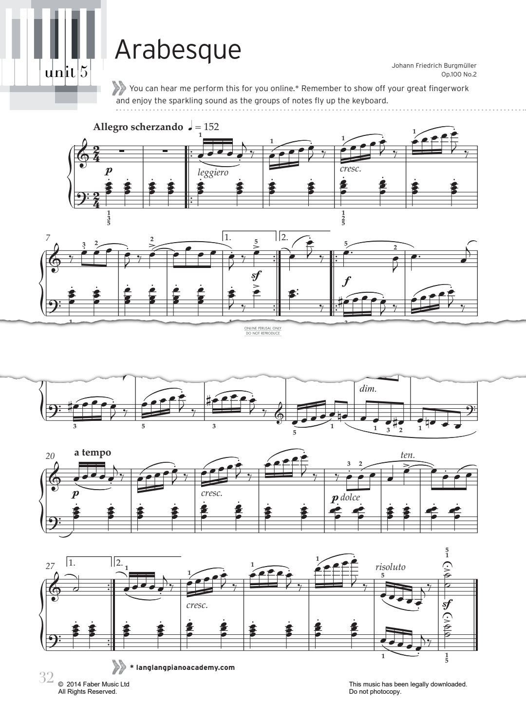 Produktgalerie: Seite 1 von 1 Arabesque (Op.100 No.2), , Klavier