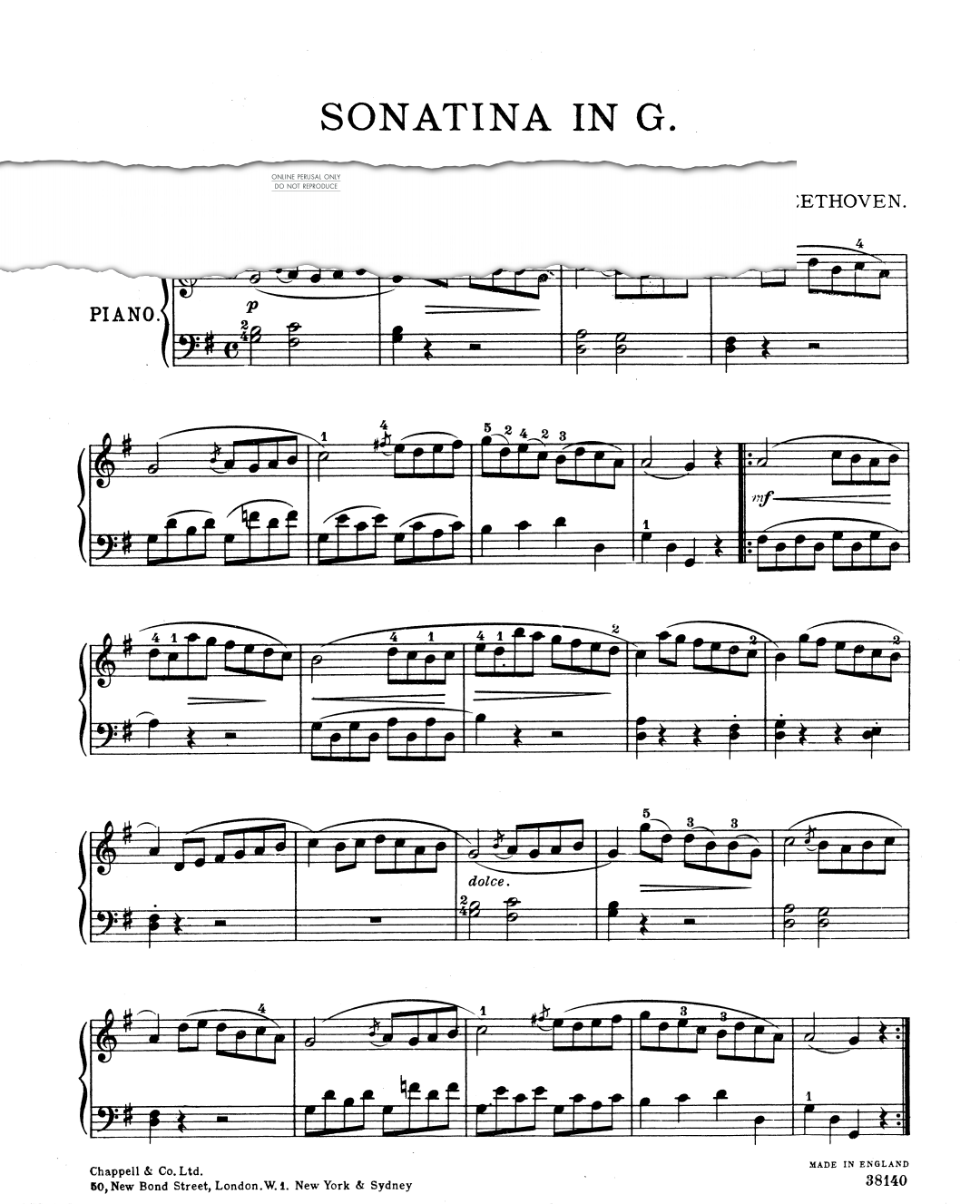 Product picture to: Sonatina In G