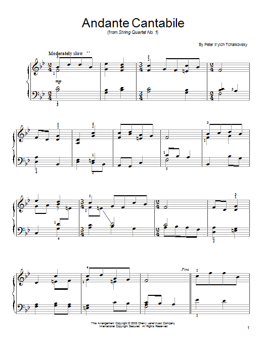Produktbild zu: Andante Cantabile