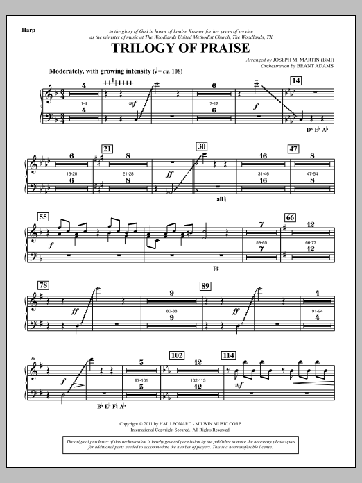Produktbild zu: Trilogy Of Praise - Harp