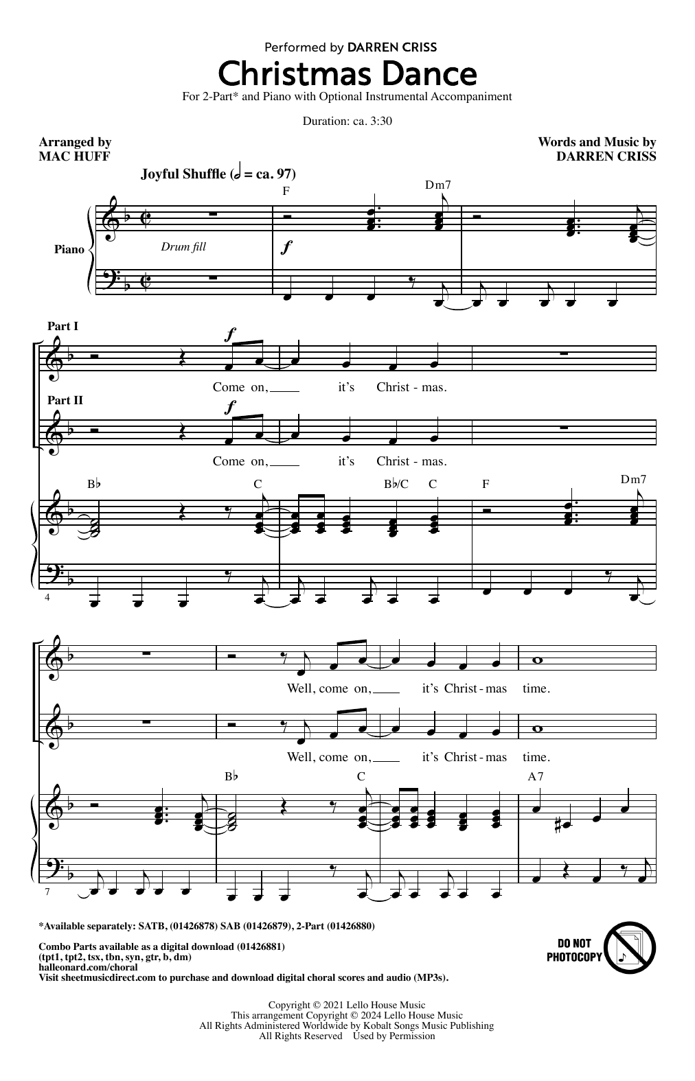 Product picture to: Christmas Dance (arr. Mac Huff)