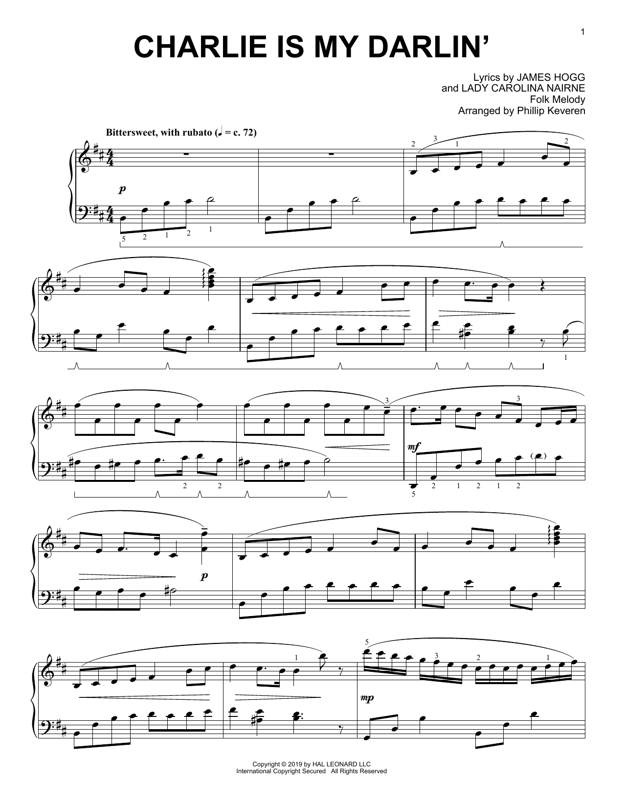 Product picture to: Charlie Is My Darlin' (arr. Phillip Keveren)