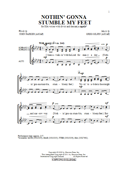 Produktgalerie: Seite 1 von 1 Nothin' Gonna Stumble My Feet, Greg Gilpin, Chor