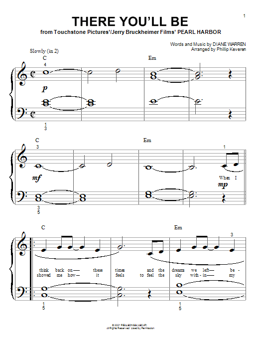 Produktbild zu: There You'll Be (arr. Phillip Keveren)