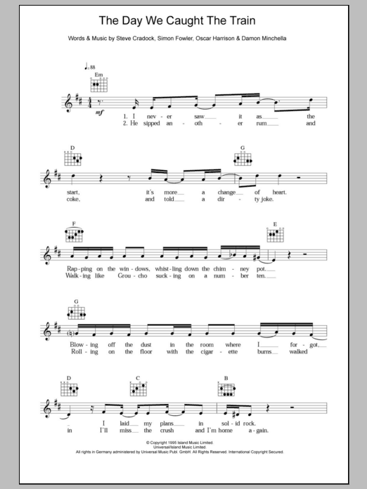 Produktgalerie: Seite 1 von 1 The Day We Caught The Train, Ocean Colour Scene, Melodieinstrument