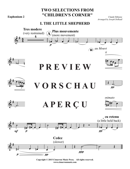 Produktgalerie: Seite 18 von 21 Two Selections from "Children's Corner" , , (2x Euphonium + Tuba)
