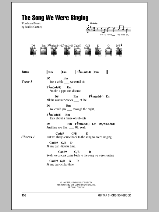 Produktgalerie: Seite 1 von 1 The Song We Were Singing, Paul McCartney, Gitarre