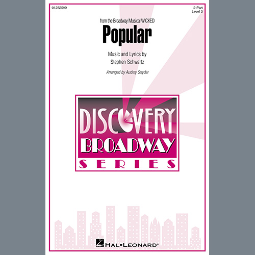 cover: Popular (from Wicked) (arr. Audrey Snyder), Stephen Schwartz