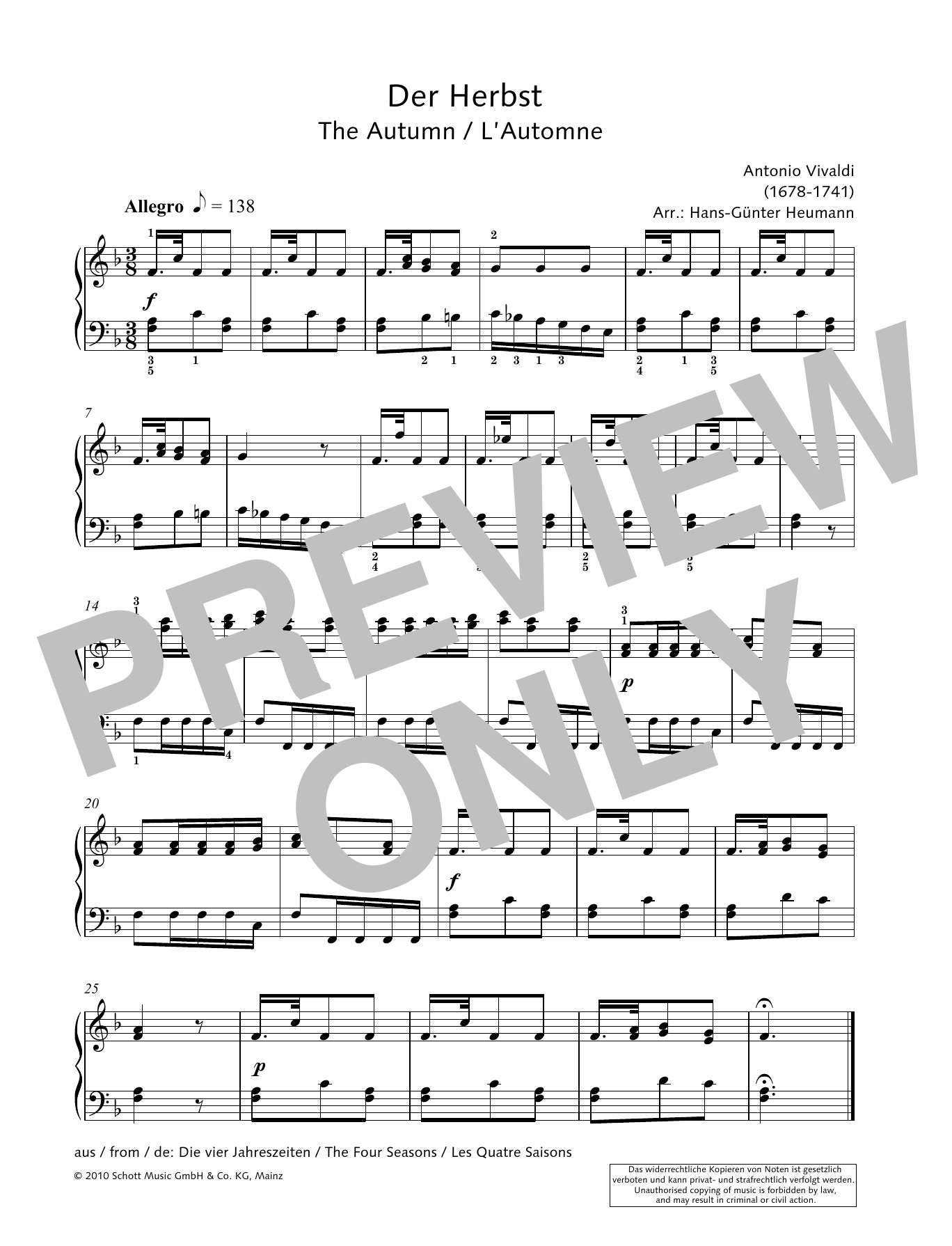 Product gallery: Page 1 of 1 The Autumn, Antonio Vivaldi