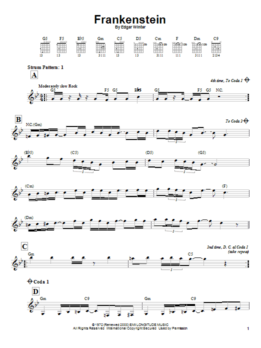 Produktgalerie: Seite 1 von 1 Frankenstein, Edgar Winter Group, Gitarre