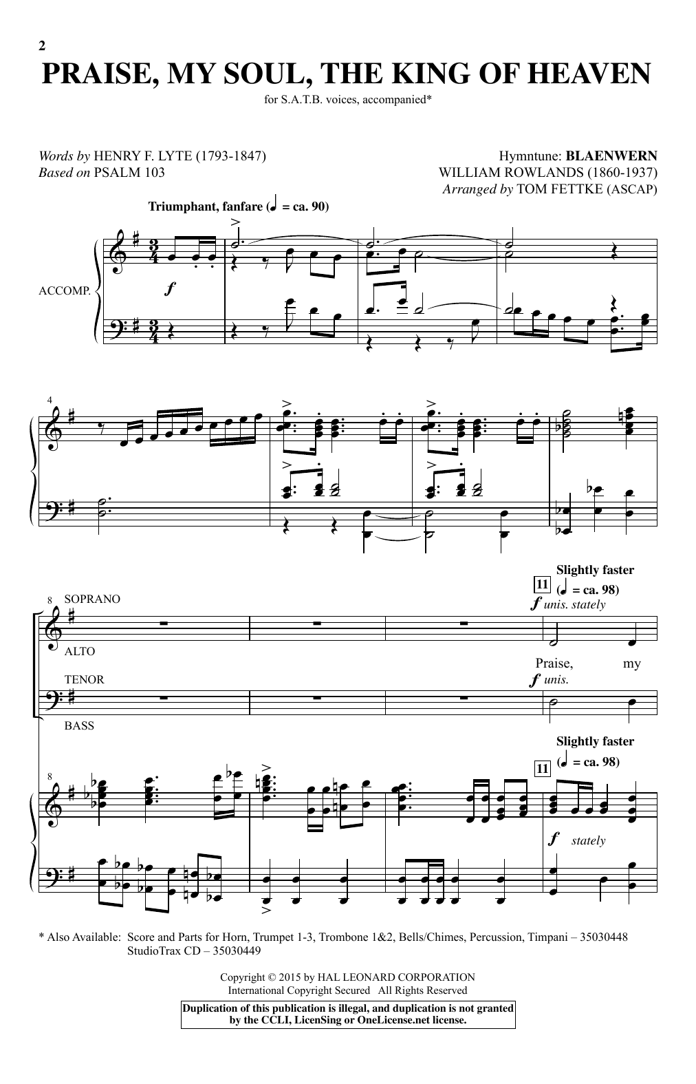Produktbild zu: Praise, My Soul, The King Of Heaven
