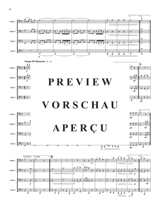 Product gallery: Page 5 of 21 Divertimento in B Flat , , (2x Baritone, 2x Tuba)