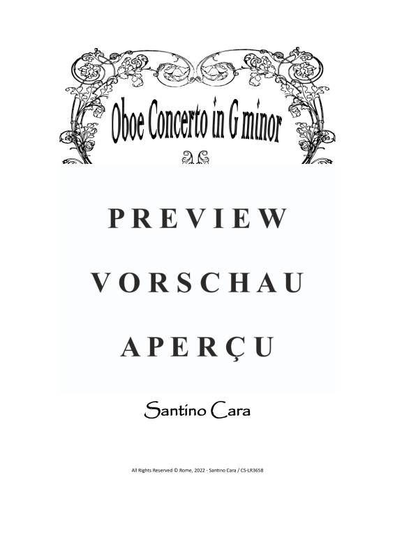 Produktgalerie: Seite 2 von 11 Oboe Concerto in G minor, , Oboe und Kammerorchester