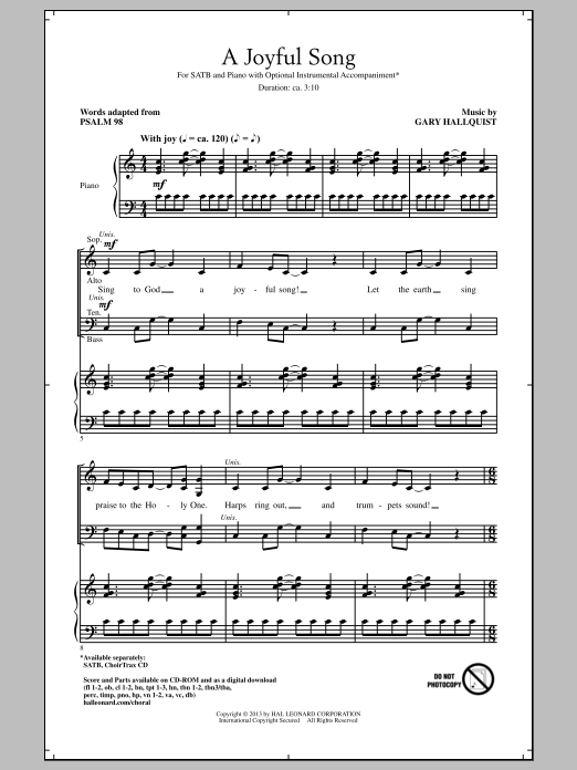 Product picture to: A Joyful Song
