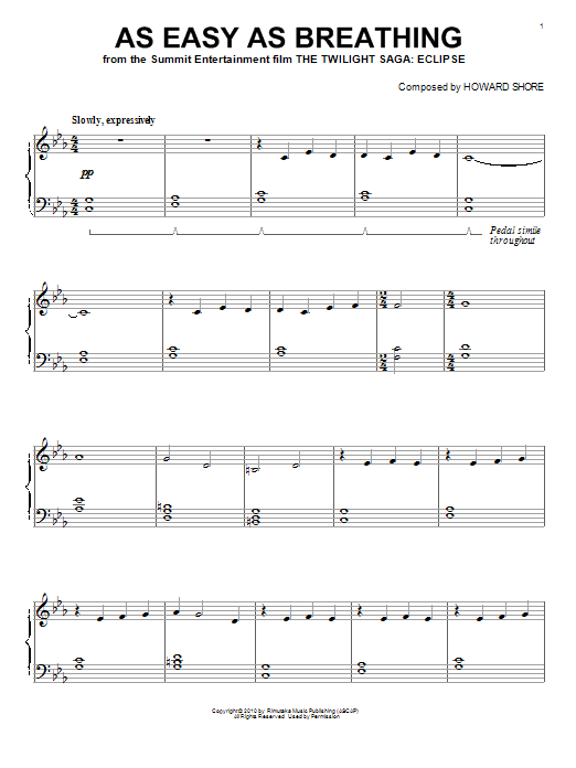 Product gallery: Page 1 of 1 As Easy As Breathing, Howard Shore