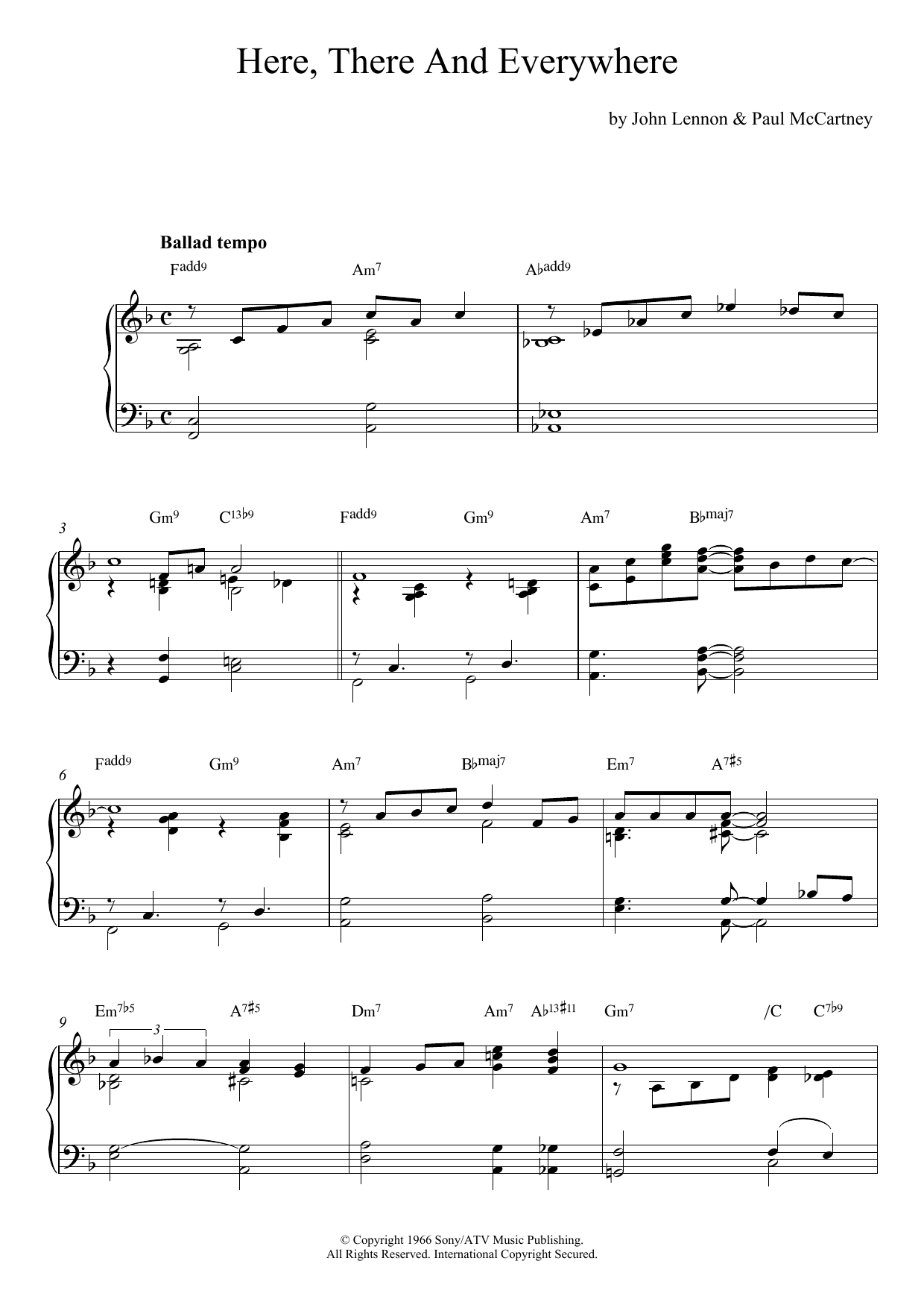 Product gallery: Page 1 of 1 Here, There And Everywhere (jazz version), The Beatles