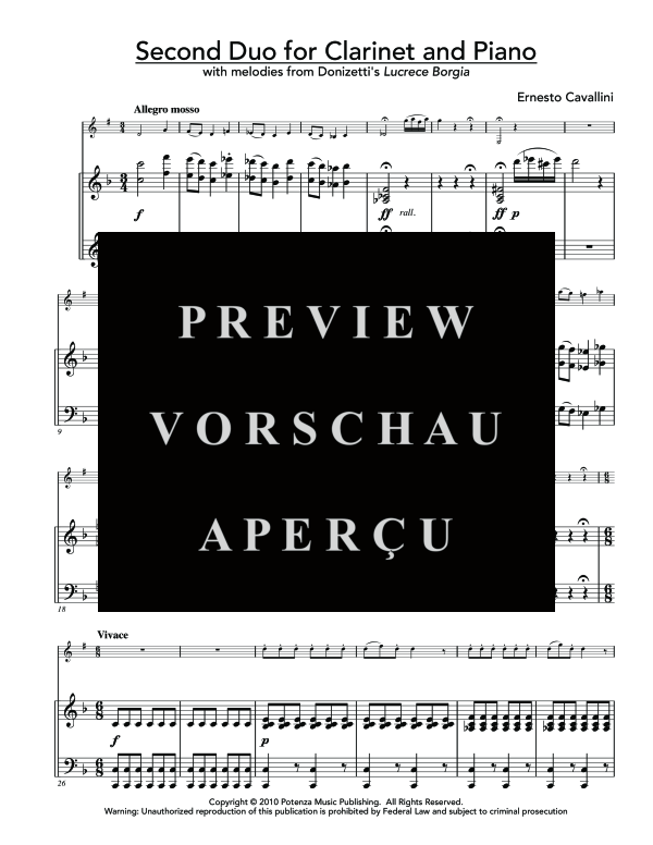 Product gallery: Page 5 of 11 Second Duo, , (clarinet in Bb and piano)