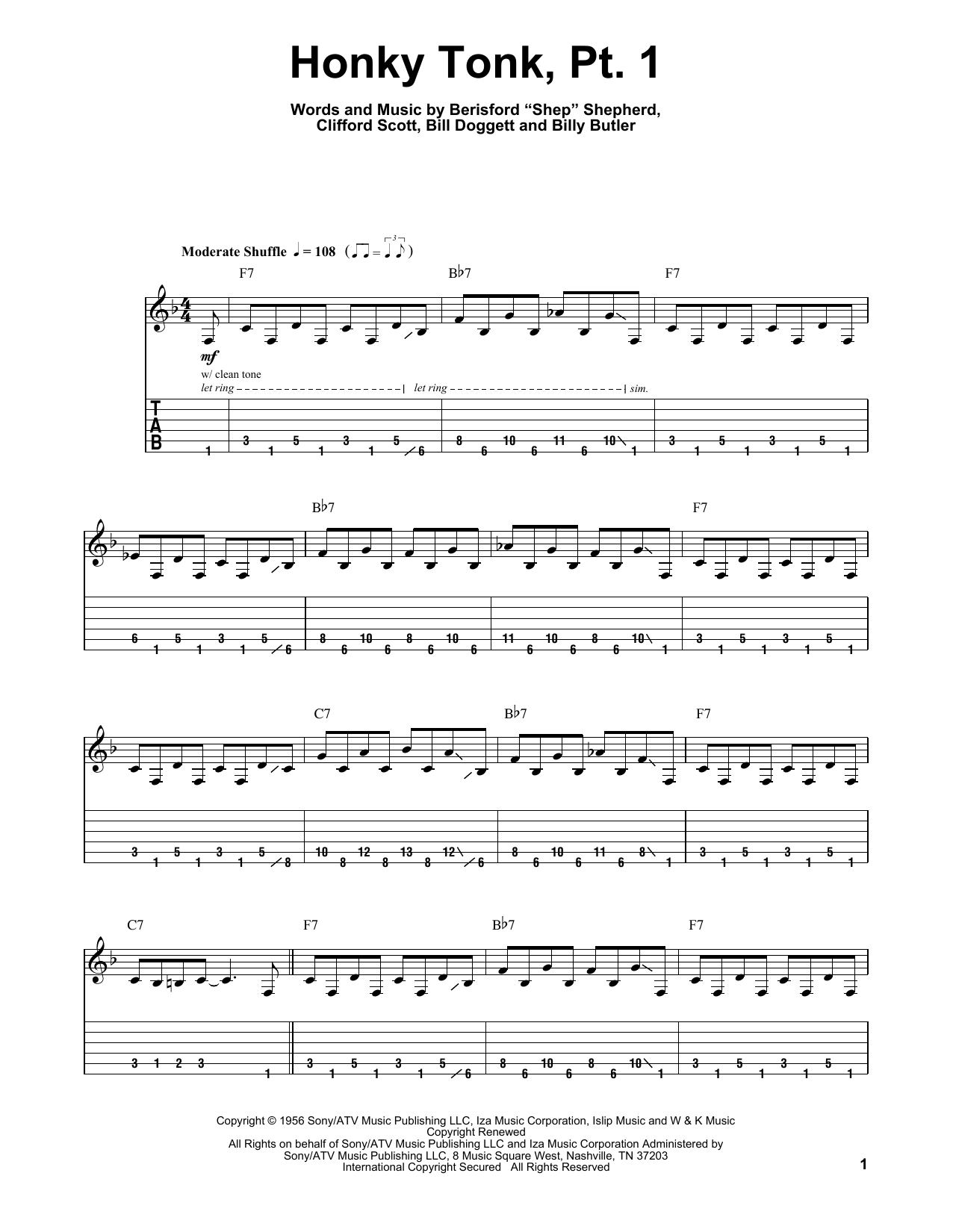 Produktgalerie: Seite 1 von 1 Honky Tonk (Part 1), Billy Butler, Gitarre