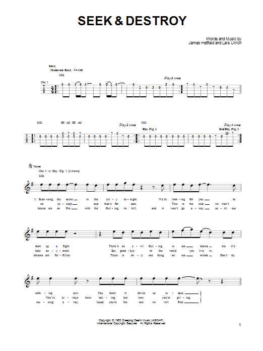 Product gallery: Page 1 of 1 Seek & Destroy, Metallica