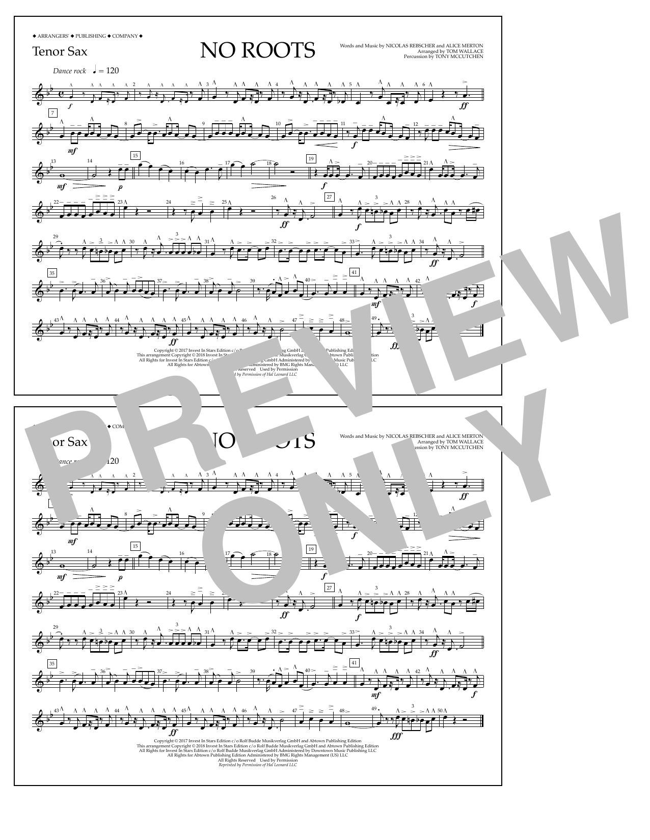 Product picture to: No Roots - Tenor Sax