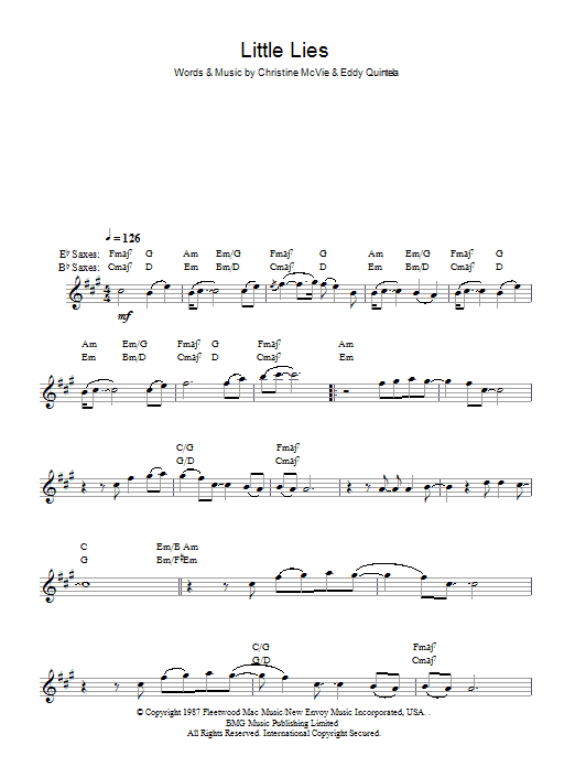 Produktgalerie: Seite 1 von 1 Little Lies, Fleetwood Mac, Melodieinstrument