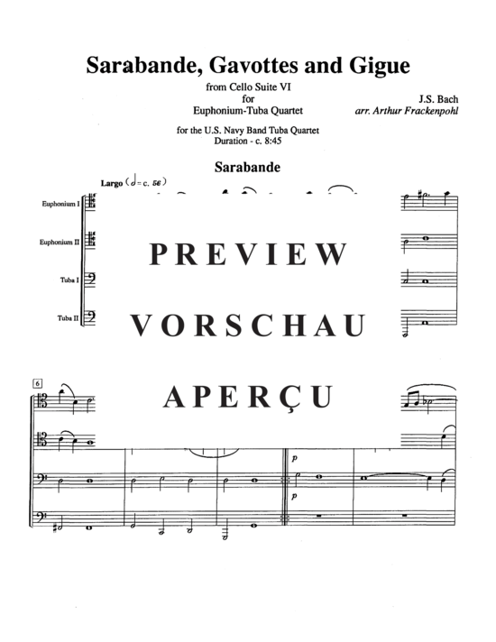 gallery: Sarabande, Gavottes, and Gigue , , (Tuba Quartett EETT)
