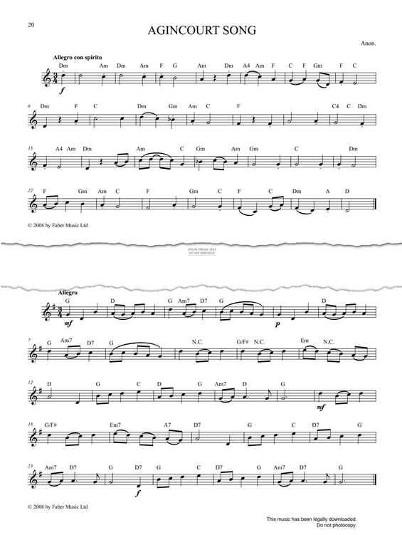 Product gallery: Page 1 of 1 Agincourt Song, Anon