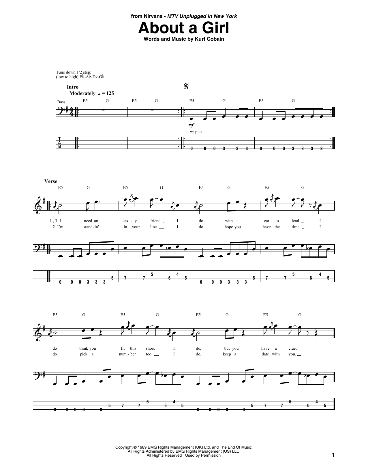 Produktgalerie: Seite 1 von 1 About A Girl, Nirvana