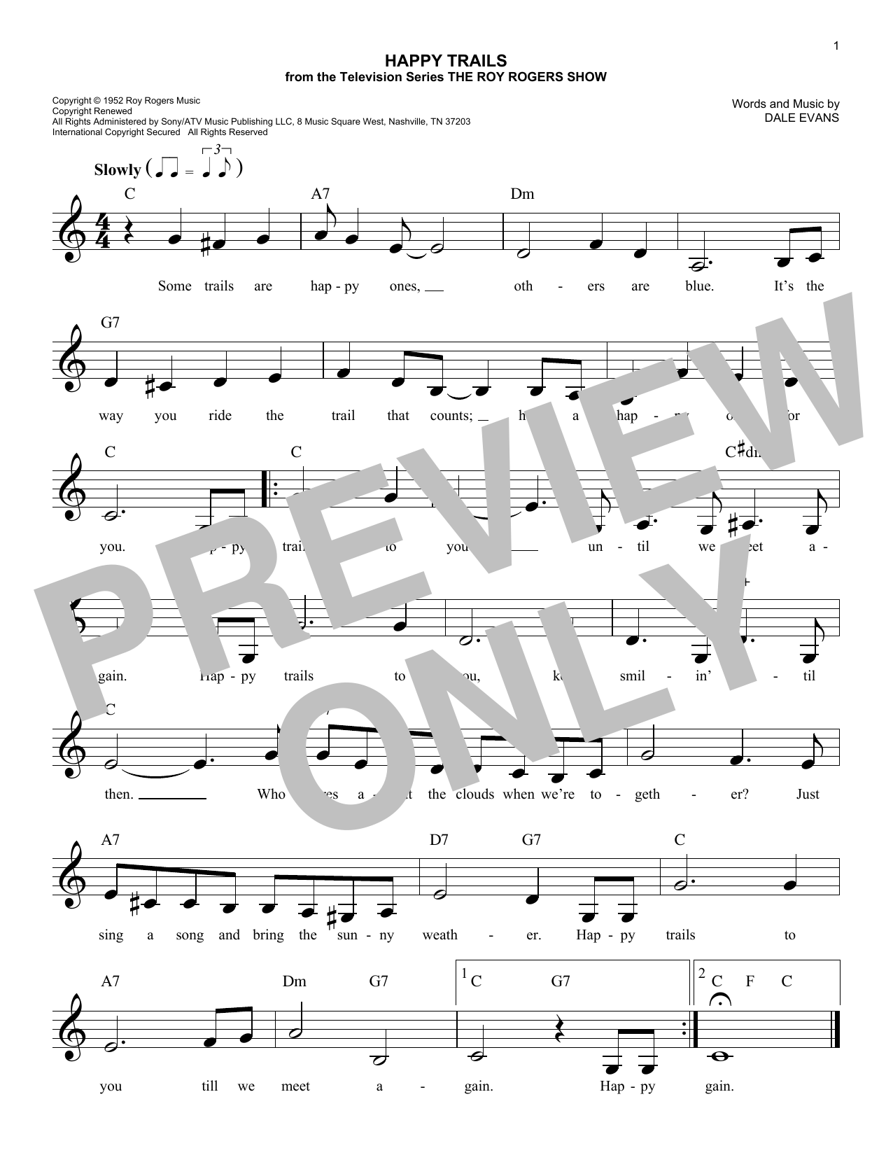 Produktgalerie: Seite 1 von 1 Happy Trails, Roy Rogers