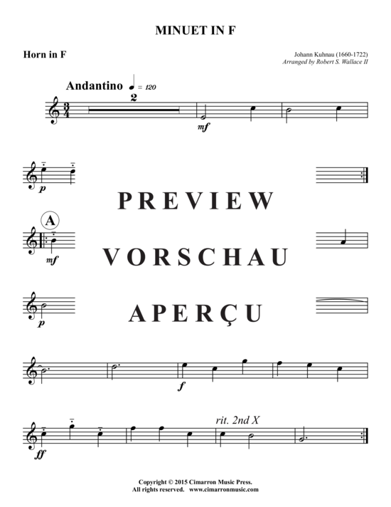 Produktgalerie: Seite 5 von 7 Minuet in F , , (Blechbläserquintett)