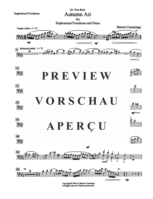 Produktgalerie: Seite 9 von 10 Autumn Air, , Euphonium und Klavier