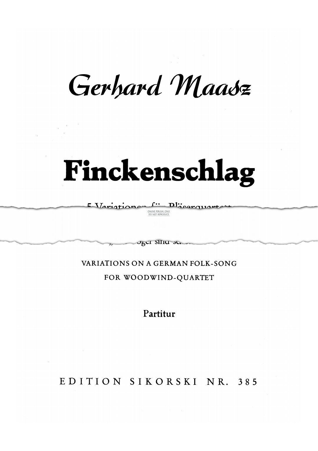 Product picture to: Finckenschlag