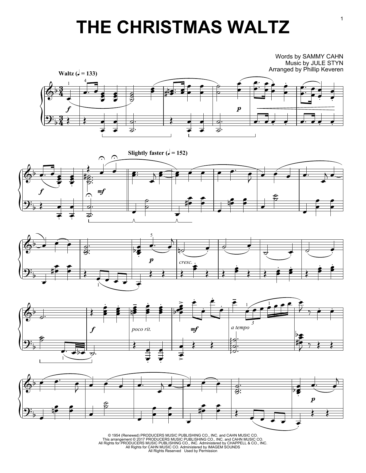 Product gallery: Page 1 of 1 The Christmas Waltz [Classical version] (arr. Phillip Keveren), Jule Styne