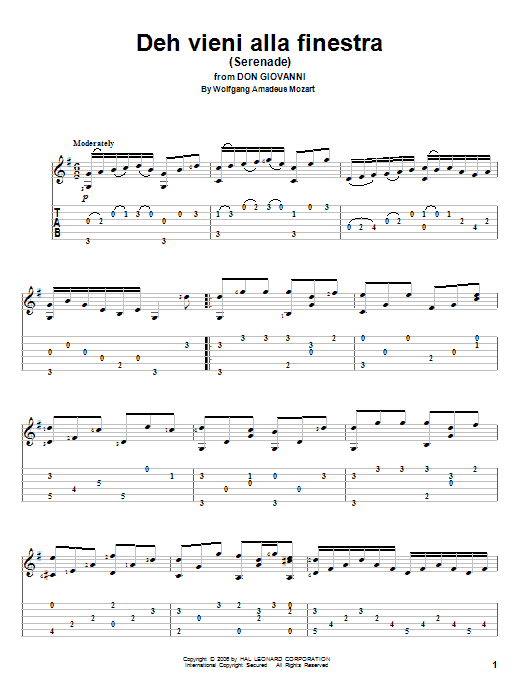 Product picture to: Deh Vieni Alla Finestra (Serenade)