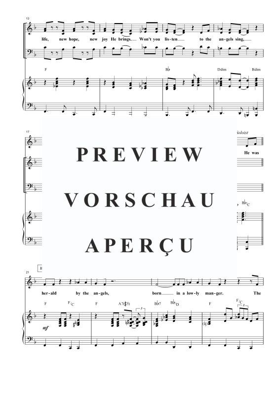 gallery: Jesus, O What a Wonderful Child, , Gemischter Chor SAB, Solo und Klavier