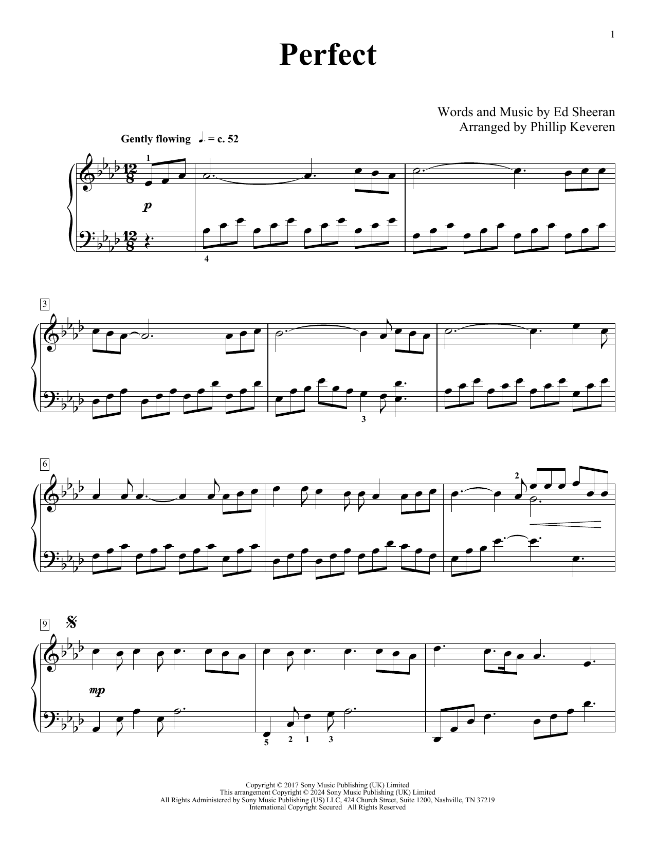 Produktbild zu: Perfect (arr. Phillip Keveren)