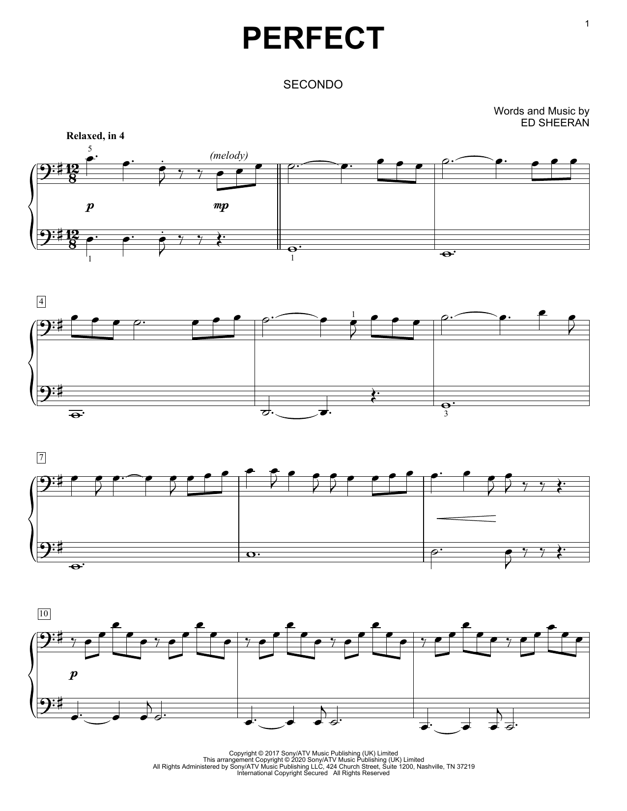 Produktbild zu: Perfect (arr. David Pearl)