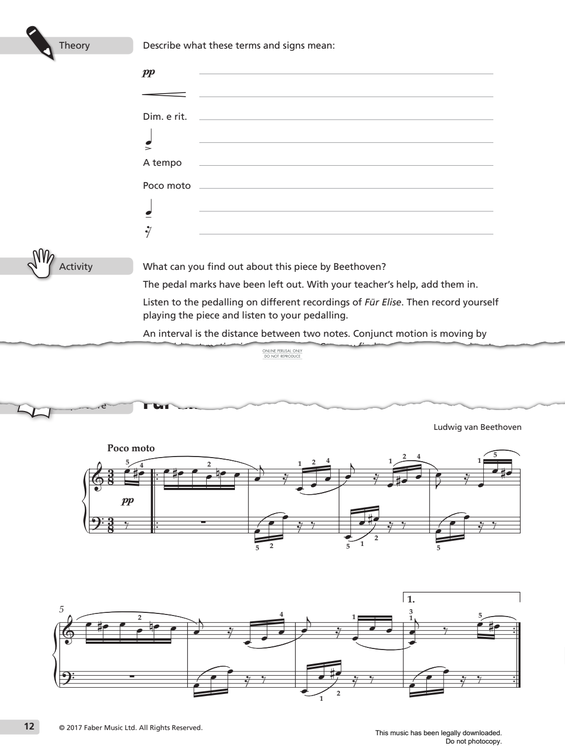 Product gallery: Page 1 of 1 Für Elise, Ludwig van Beethoven