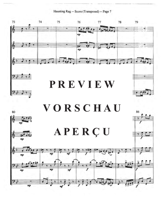 Produktgalerie: Seite 11 von 21 Haunting Rag , , (Blechbläser Quintett)