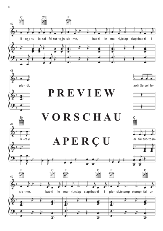 Produktgalerie: Seite 8 von 9 Se Sei Felice Tu Lo Sai, , (Gesang + Klavier, Gitarre)